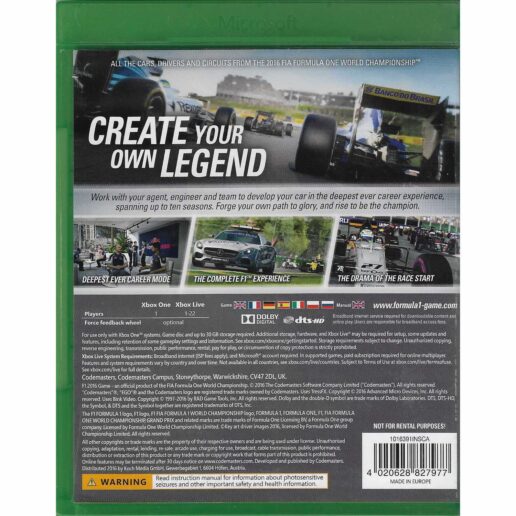 F1 2016 Xbox One (Begagnad)