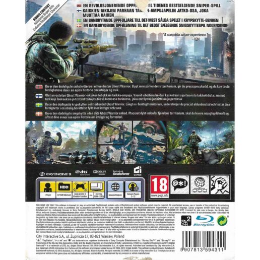 Sniper 2 Ghost Warrior Limited Edition Playstation 3 PS3 Steelbook Nordic (Begagnad)
