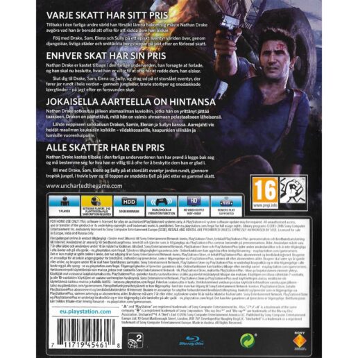 Uncharted 4 A Thiefs End Playstation 4 PS4 Nordic (Begagnad)