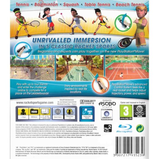 Racket Sports Playstation 3 PS3 Move (Begagnad)