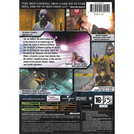 The Chronicles of Riddick Escape from Butcher Bay Xbox (Begagnad)