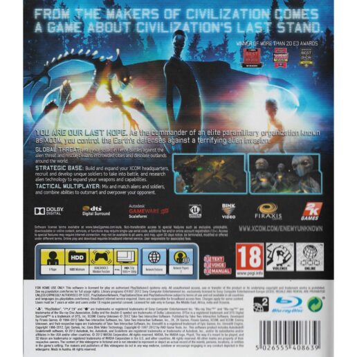 Xcom Enemy Unknown Playstation 3 PS3 (Begagnad)