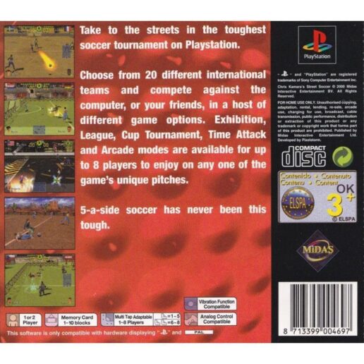 Chris Kamaras Street Soccer Playstation 1 PS1 (Begagnad)