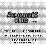 Solomons Club Gameboy SCN (Begagnad)