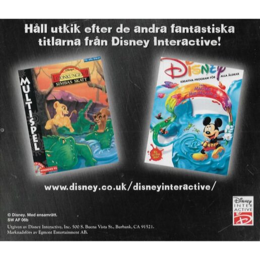 Disney 4 Vilda Arkadspel PC CD Swedish (Begagnad)