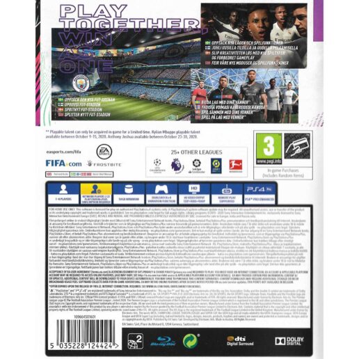 FIFA 21 Playstation 4 PS4 Nordic (Begagnad)