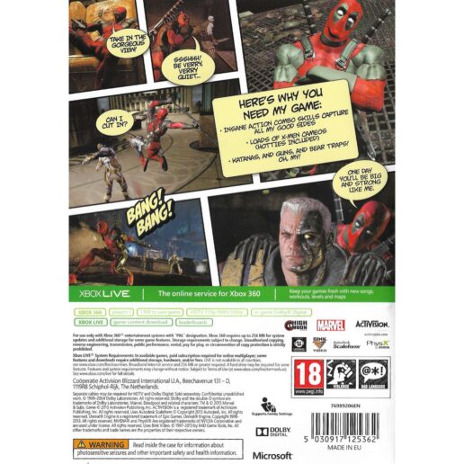 Deadpool Xbox 360 (Begagnad)
