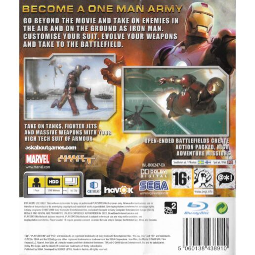 Iron Man Playstation 3 PS3 (Begagnad)