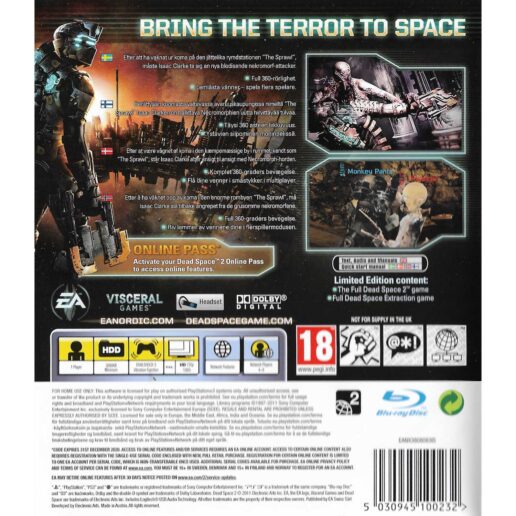 Dead Space 2 Limited Edition Playstation 3 PS3 Nordic (Begagnad)