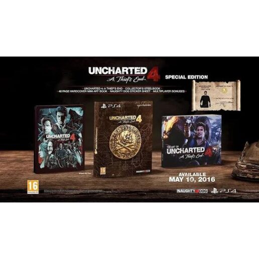 Uncharted 4 A Thiefs End Special Edition Playstation 4 PS4 (Begagnad)