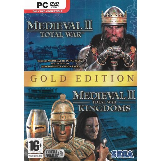 Medieval II Total War + Kingdoms Expansion PC DVD Gold Edition (Begagnad)