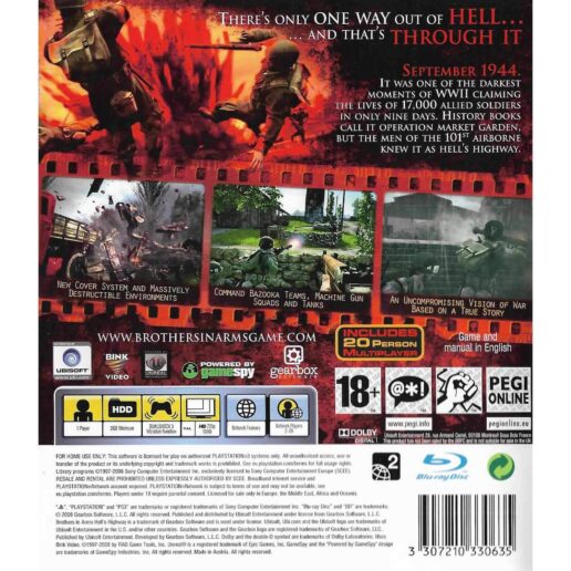 Brothers In Arms Hells Highway Playstation 3 PS3 (Begagnad)