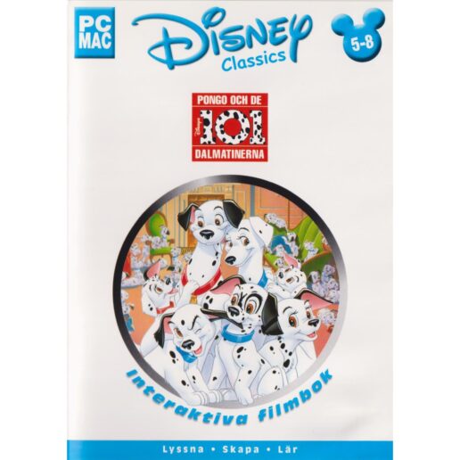 Disneys Pongo och de 101 Dalmatinerna Interaktiva Filmbok PC CD Swedish (Begagnad)
