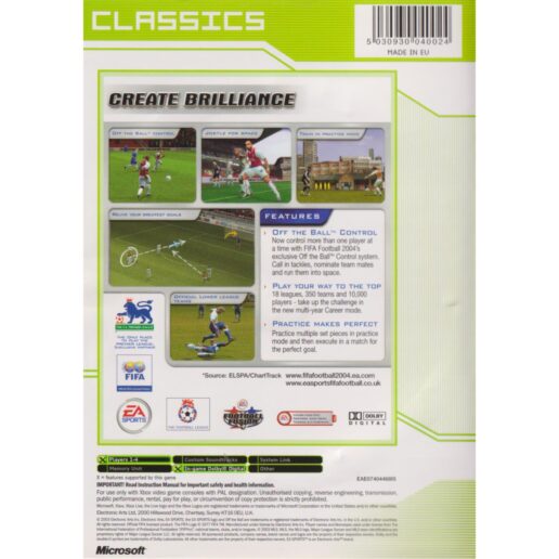 FIFA Football 2004 Xbox (Begagnad)