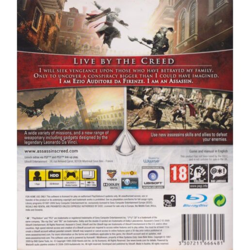Assassins Creed II Playstation 3 PS3 (Begagnad)