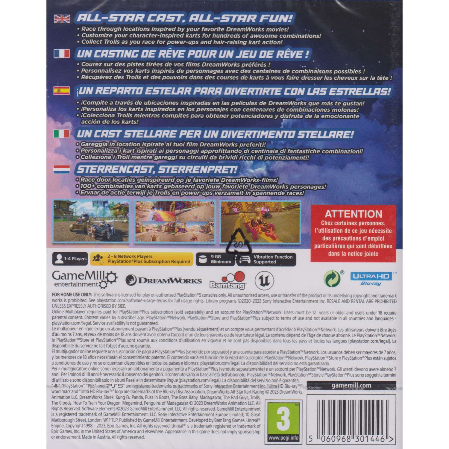Dreamworks All-Star Kart Racing Playstation 5 PS5