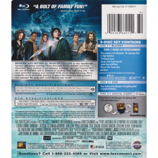 Percy Jackson & The Olympians The Lightning Thief Blu-Ray (Begagnad)