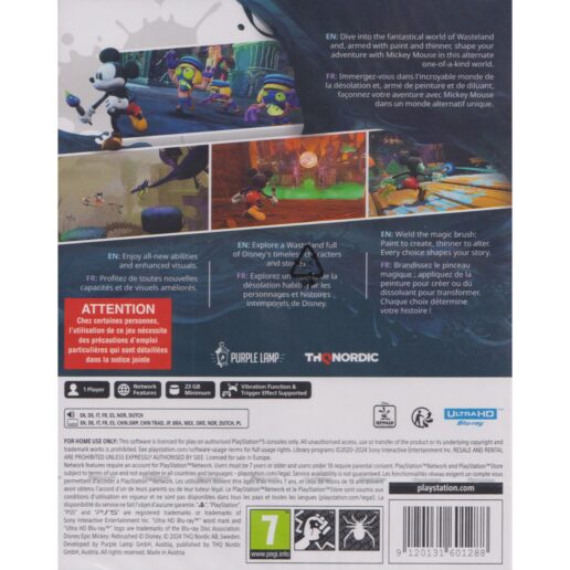 Disney Epic Mickey Rebrushed Playstation 5 PS5