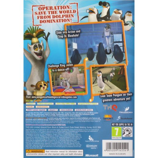 The Penguins of Madagascar Dr Blowhole Returns Again Xbox 360 Kinect (Begagnad)