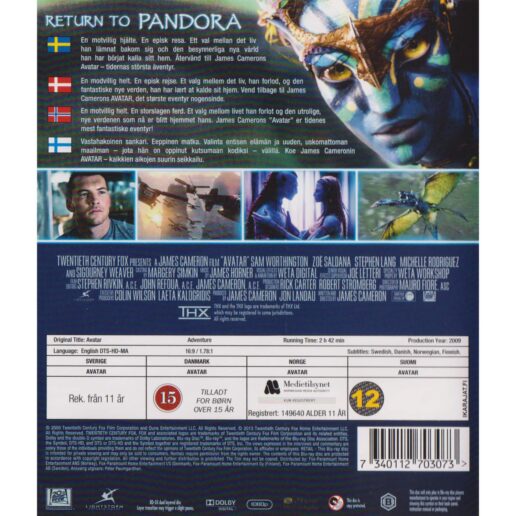 Avatar Blu-Ray (Begagnad)