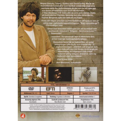 Dan Bäckman 1-0 DVD (Begagnad)