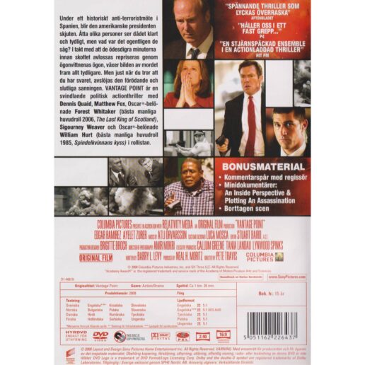 Vantage Point DVD Rental Copy (Begagnad)