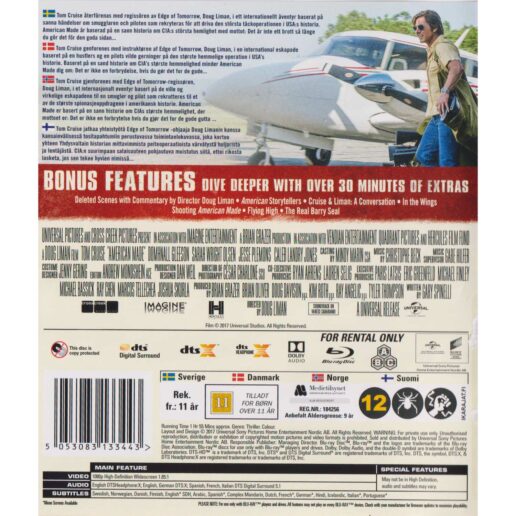 American Made Blu-Ray Rental Copy (Begagnad)