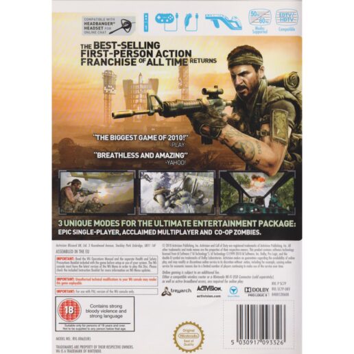 Call of Duty Black Ops Nintendo Wii (Begagnad)