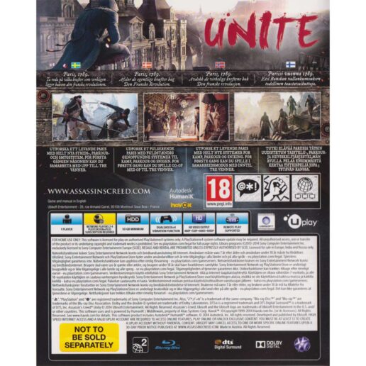 Assassins Creed Unity Playstation 4 PS4 Nordic (Begagnad)