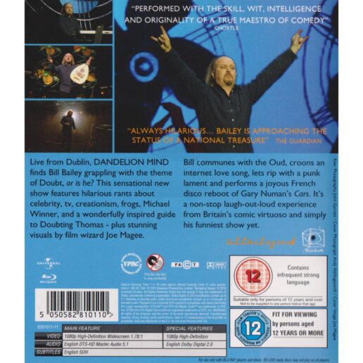 Bill Bailey Dandelion Mind Blu-Ray (Begagnad)