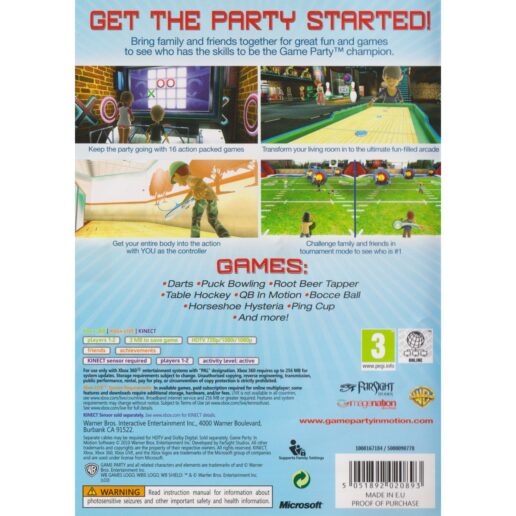 Game Party In Motion Xbox 360 Kinect (Begagnad)