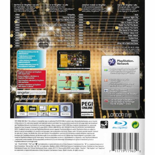 Singstar Abba Playstation 3 PS3 Nordic (Begagnad)