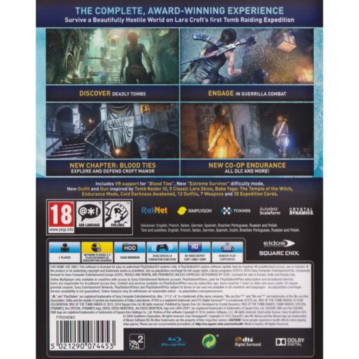 Rise of the Tomb Raider 20 Year Celebration Playstation 4