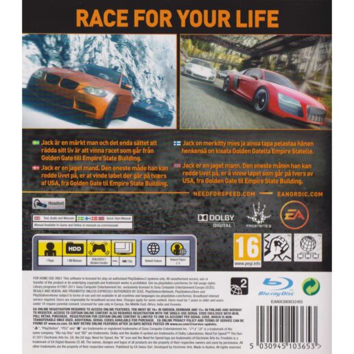 Need for Speed The Run Playstation 3 PS3 Nordic (Begagnad)