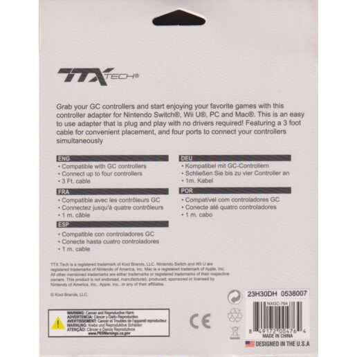 TTX Tech 4-Port GC Controller Adapter
