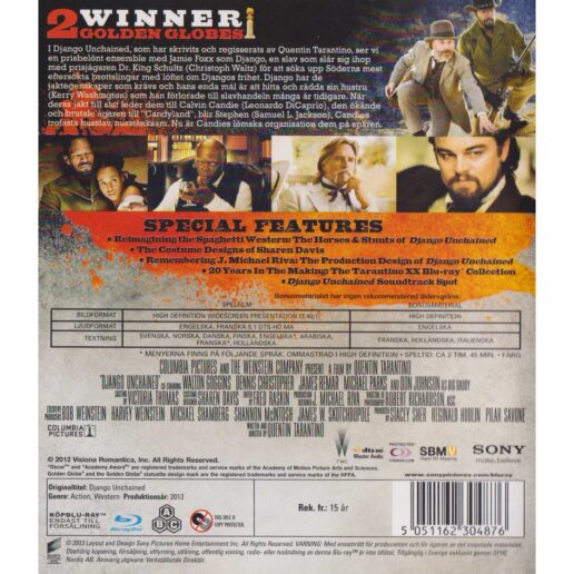 Django Unchained Blu-Ray (Begagnad)
