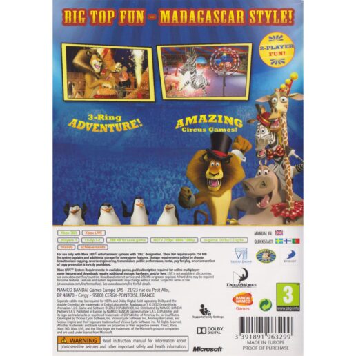 Madagascar 3 Europes Most Wanted Xbox 360 (Begagnad)