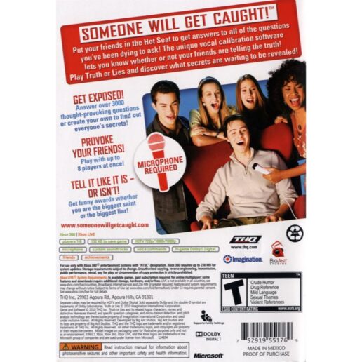 Truth or Lies Xbox 360 ESRB (Begagnad)