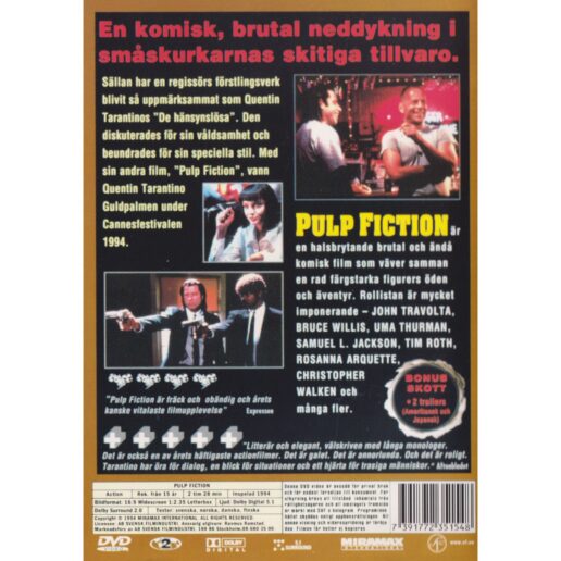 Pulp Fiction DVD (Begagnad)