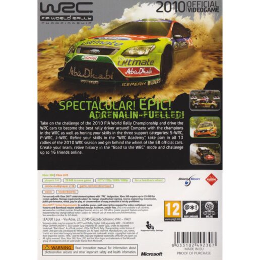 WRC FIA World Rally Championship Xbox 360 (Begagnad)
