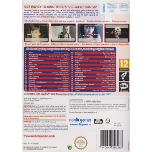 We Sing UK Hits Nintendo Wii (Begagnad)