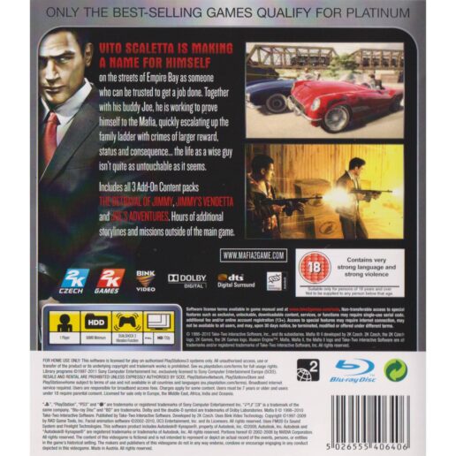 Mafia II Playstation 3 PS3 Platinum (Begagnad)
