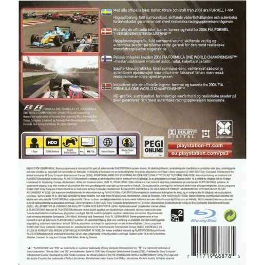 F1 Championship Edition Playstation 3 PS3 Nordic (Begagnad)