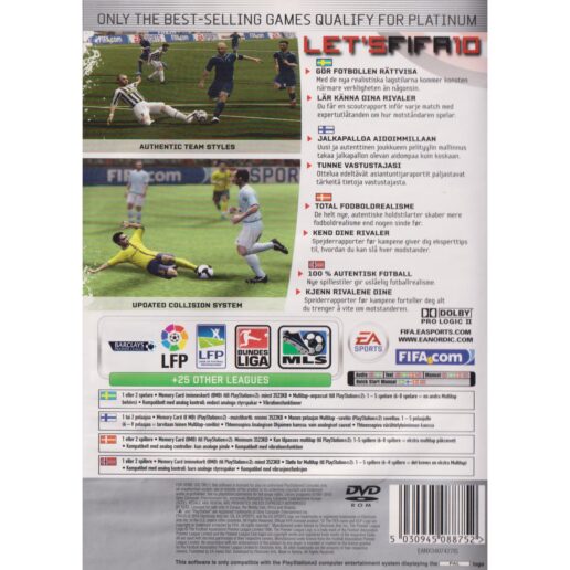 FIFA 10 Playstation 2 PS2 Platinum Nordic (Begagnad)
