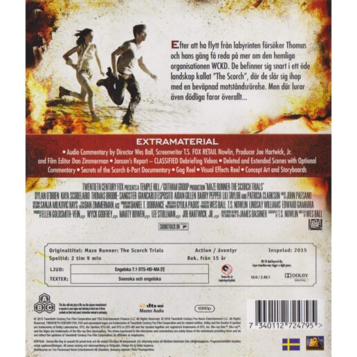The Maze Runner Scorch Trials Blu-Ray (Begagnad)