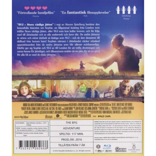 SVJ Stora Vänliga Jätten Blu-Ray (Begagnad)