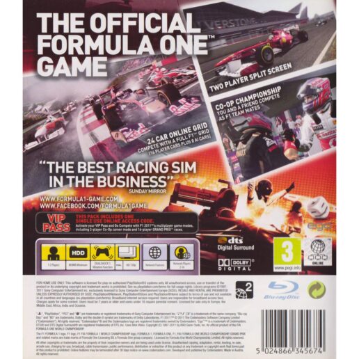 F1 2011 Playstation 3 PS3 (Begagnad)