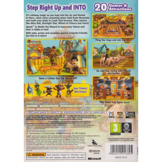 Carnival Games in Action Xbox 360 Kinect (Begagnad)