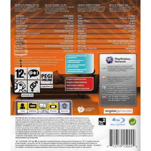 Singstar Pop Edition Playstation 3 PS3 Nordic (Begagnad)