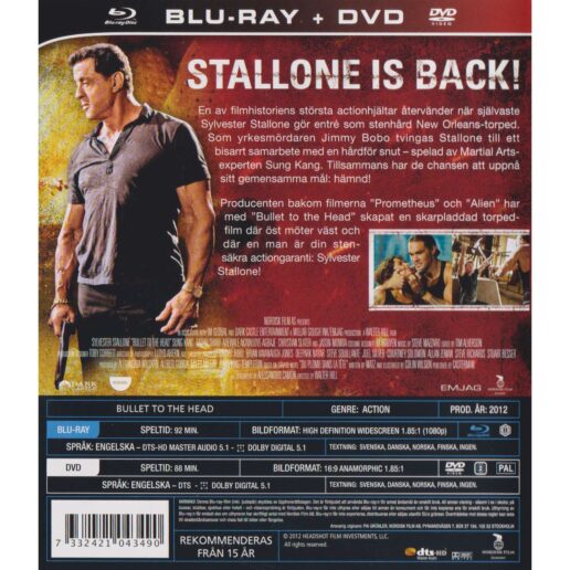 Bullet to the Head Blu-Ray (Begagnad)